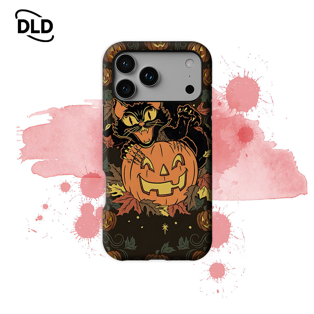 Phone Cases Cat - غطاء هاتف مغناطيسي بتصميم قطة هالوين