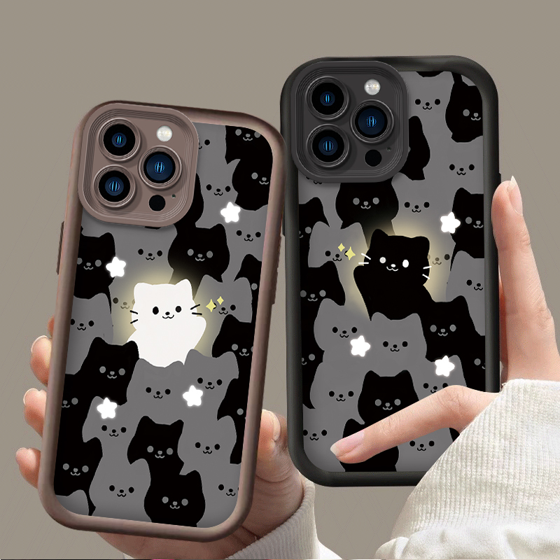 Phone Cases Cat - جميل الكرتون القط سيليكون زوجين جراب