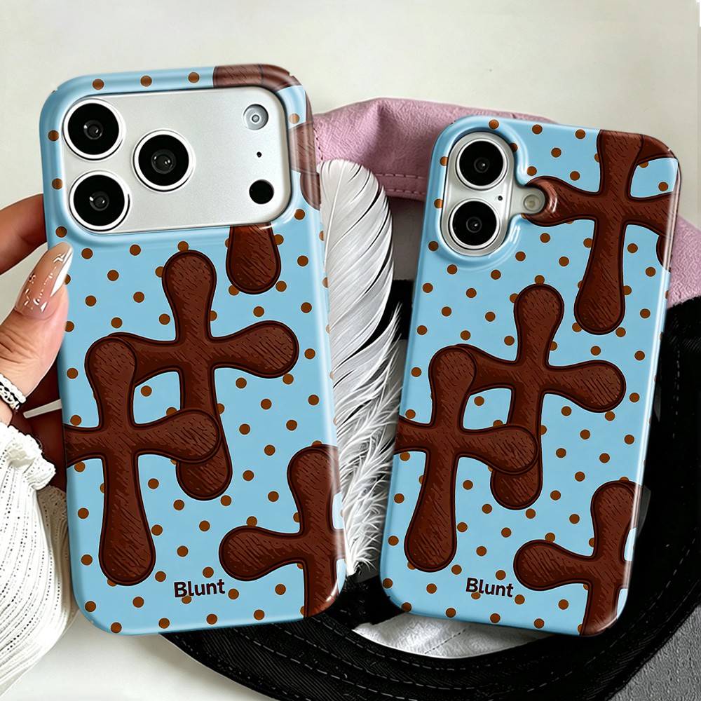 Phone Cases Blunt - غطاء هاتف بتصميم الصليب لآيفون 18