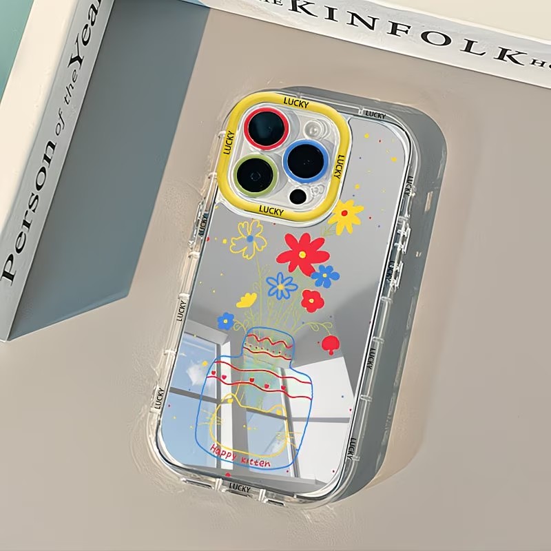 Phone Cases Cat - غطاء هاتف ناعم بتصميم مرآة على