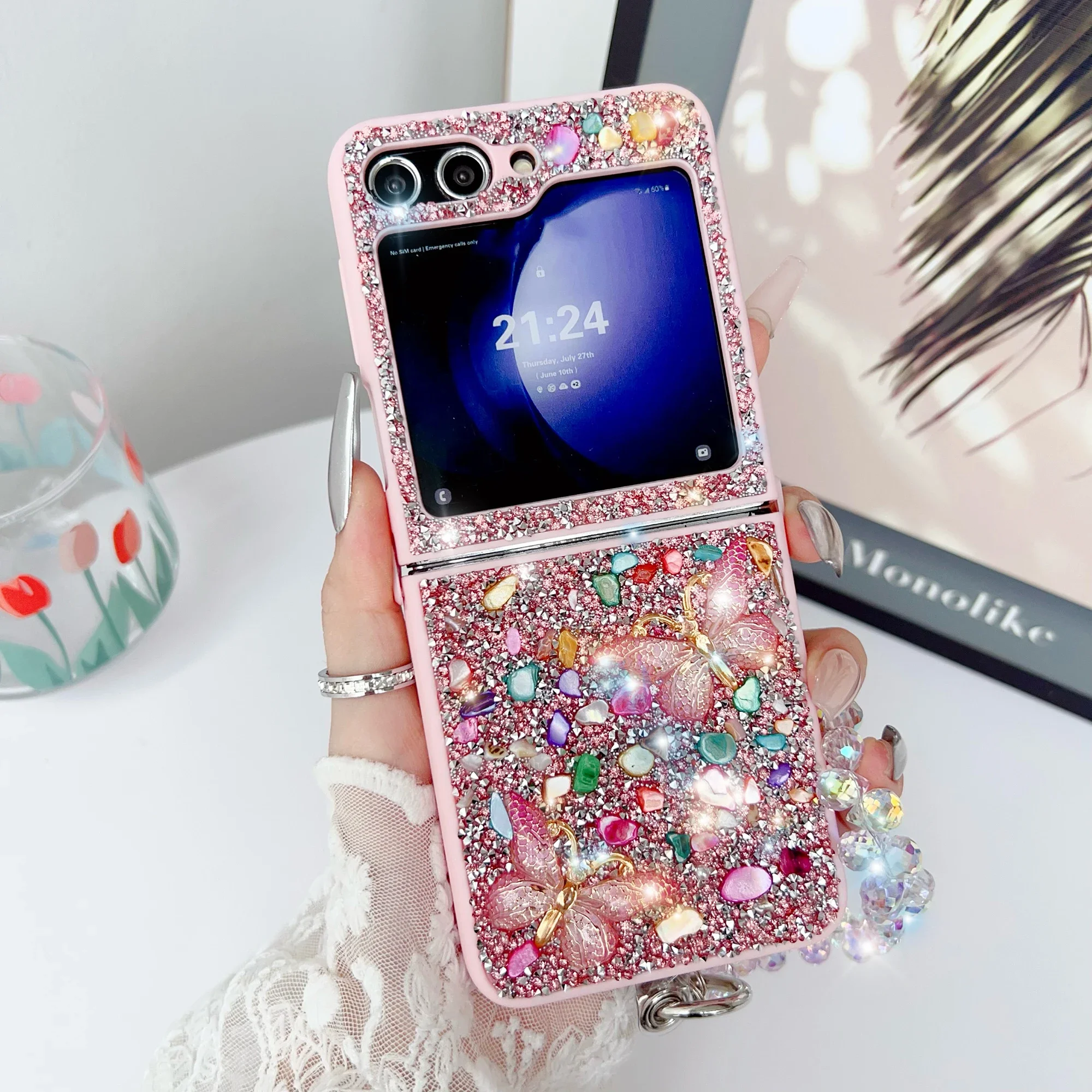 Phone Cases With Straps - الفاخرة بريق قضية الهاتف لسامسونج غالاكسي