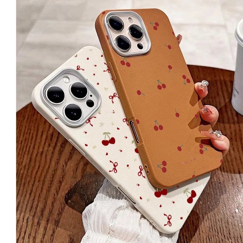 Phone Cases Cherry - غطاء هاتف لطيف بنمط الكرز الكرتوني