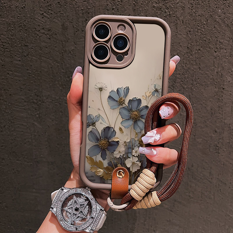 جراب هاتف بتصميم زهرة زرقاء مع - مراجعة Phone Cases With Straps وسعره