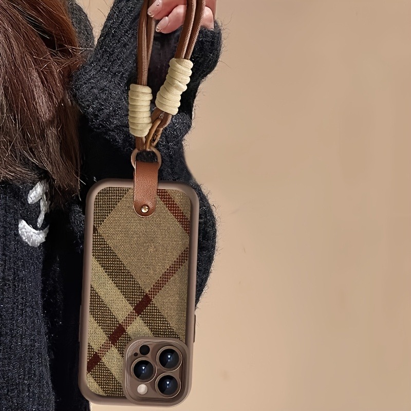 جراب هاتف بحزام حبل مخطط بني ل - مراجعة Phone Cases With Straps وسعره