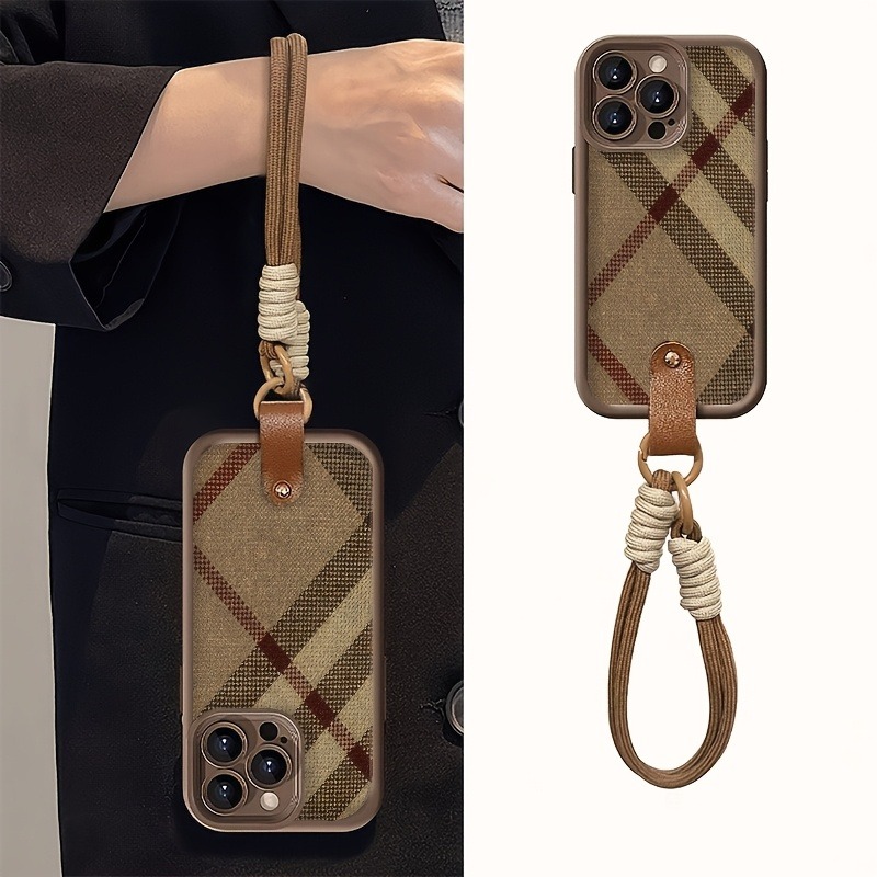 جراب هاتف بحزام حبل مخطط بني ل - مراجعة Phone Cases With Straps وسعره