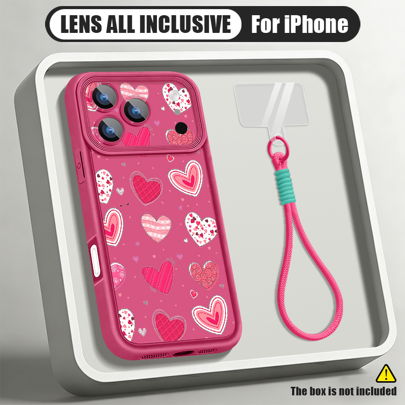 غطاء هاتف بنمط قلوب الحب مع حز - مراجعة Phone Cases With Straps وسعره