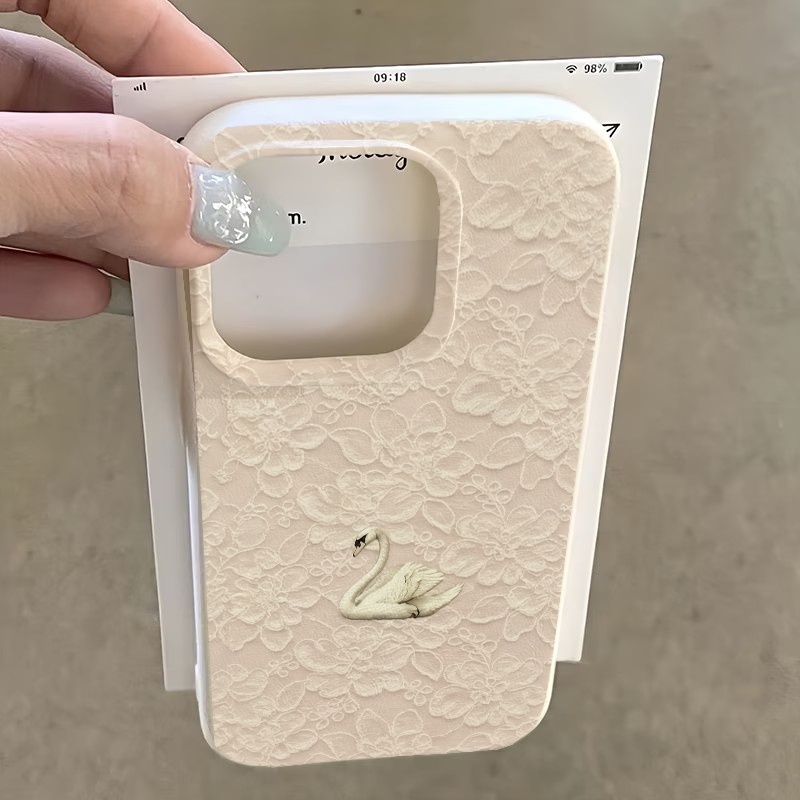 غطاء هاتف بنمط البجع والدانتيل - مراجعة Phone Cases Iphone 11 وسعره