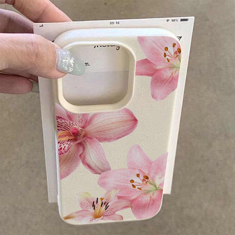 الوردي زنبق ليتشي الملمس قضية  - مراجعة Phone Cases Samsung S25 Fe وسعره