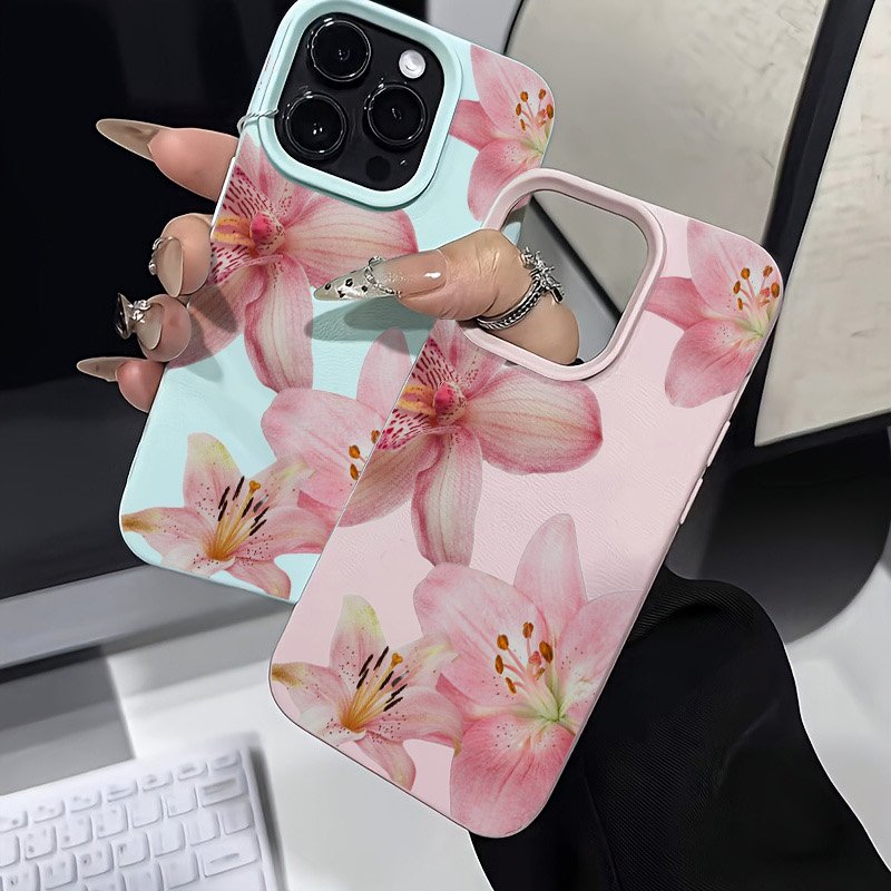 الوردي زنبق ليتشي الملمس قضية  - مراجعة Phone Cases Samsung S25 Fe وسعره