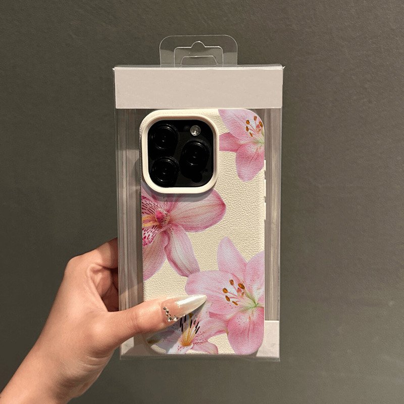 الوردي زنبق ليتشي الملمس قضية  - مراجعة Phone Cases Samsung S25 Fe وسعره