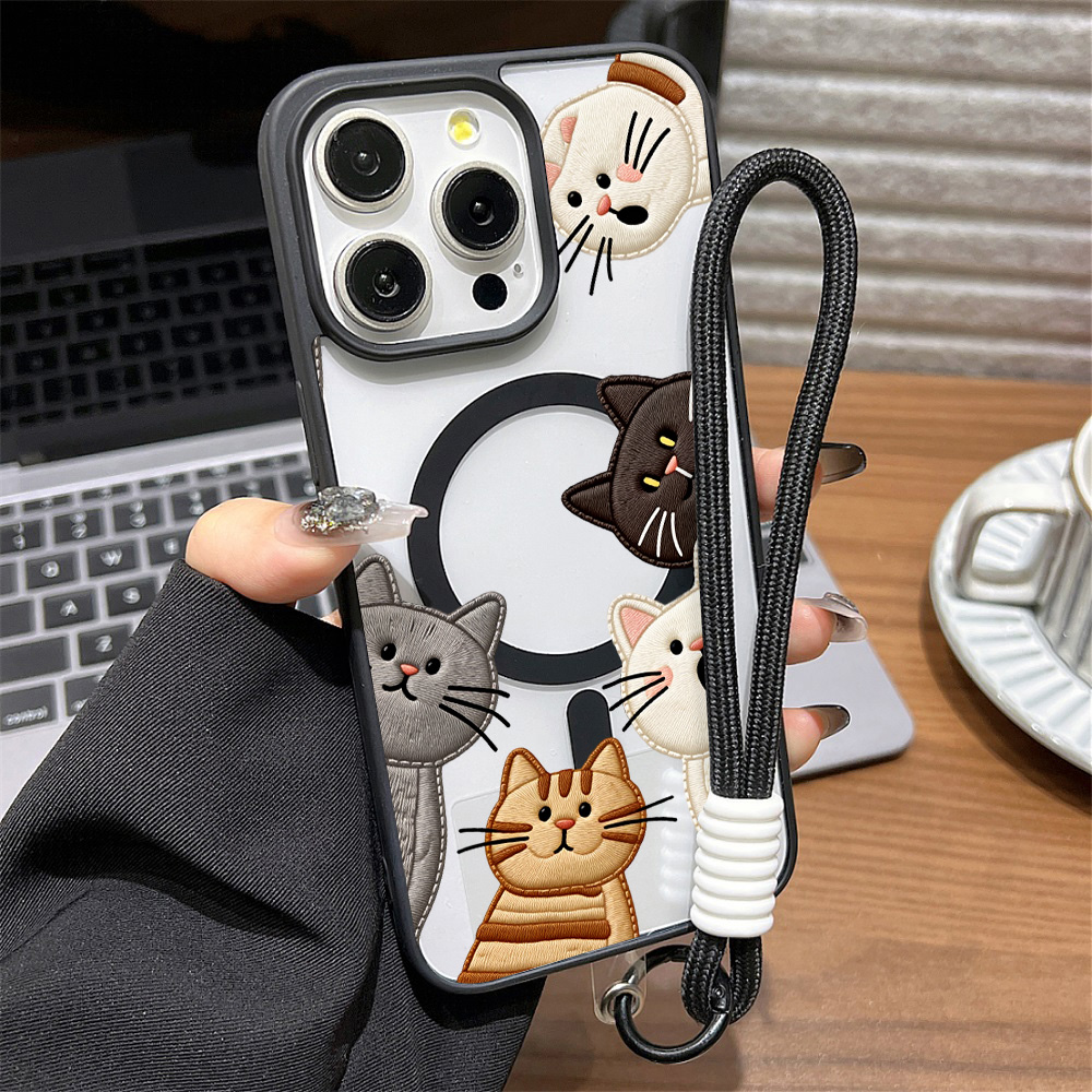 غطاء هاتف لطيف بتصميم قطة مطرز - مراجعة Phone Cases Cat وسعره